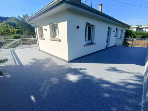 Rénovation terrasse extérieure en granulats de marbre entreprise alsacienne confiance avis client