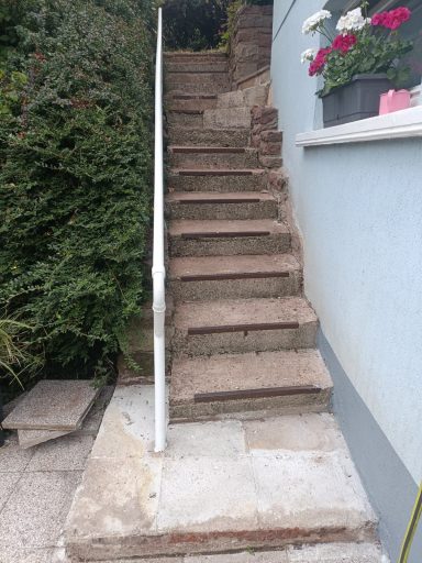 Rénovation escalier en granulats de marbre résine entreprise alsacienne confiance avis client